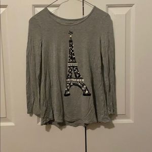 Pajama shirt with Eiffel Tower on it